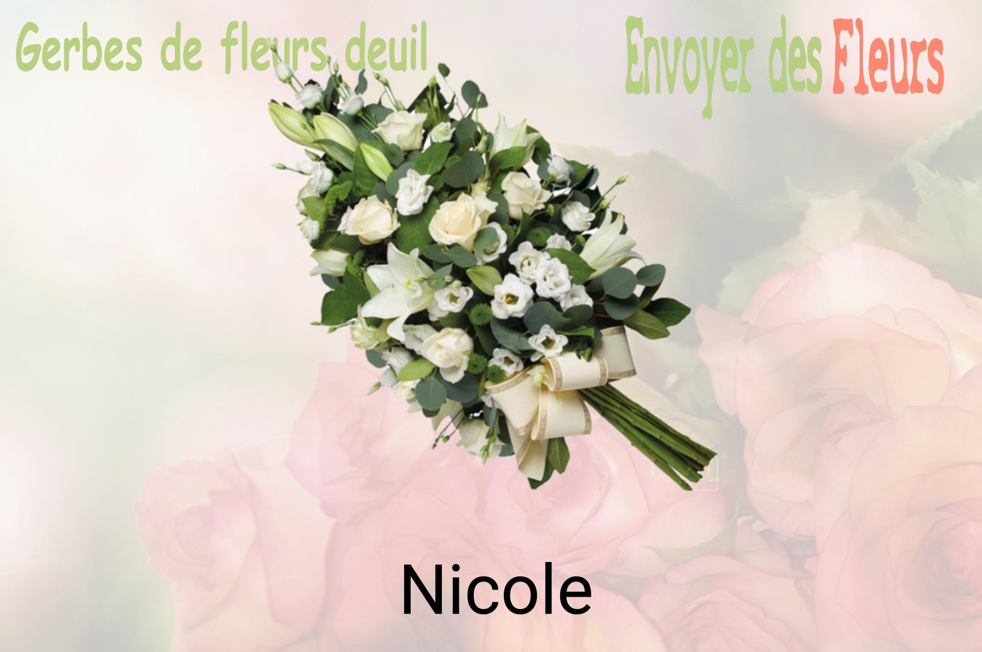 Gerbe de fleurs de deuil livrée à Nicole
